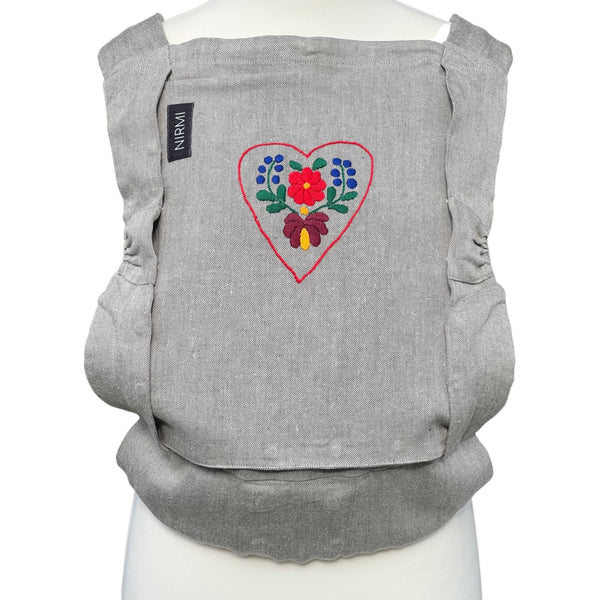 Baby carrier NIRMI Pure with Impact Patch "Matyó Heart" (Hungary)